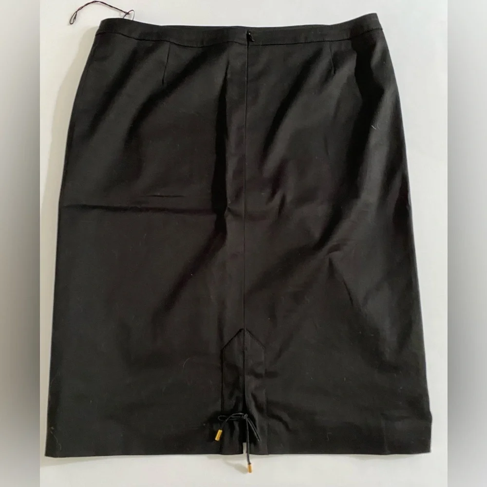 ESCADA Escada Skirt Black Pencil Cotton Skirt NWOT size Large size 44 - Picture 2 of 15